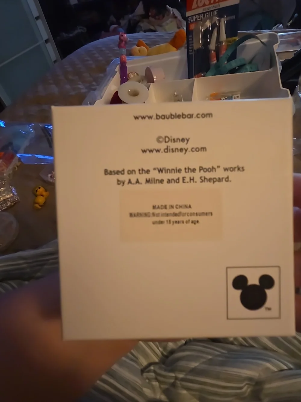 BaubleBar Disney Winnie the Pooh Yellow Holiday Stud Earrings Witha Swingy Booty
